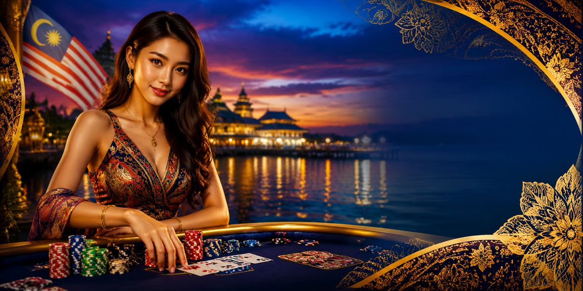 Pemain Malaysia bermain permainan kad poker dalam talian dengan gdslot menggunakan pakaian batik
